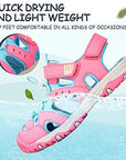 Toddler Sandals Outdoor Summer Water Shoes for Boys & Girls Pink Blue -- K Komforme