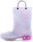Gradient Glitter Waterproof Luminous Rain Boots - MYSOFT
