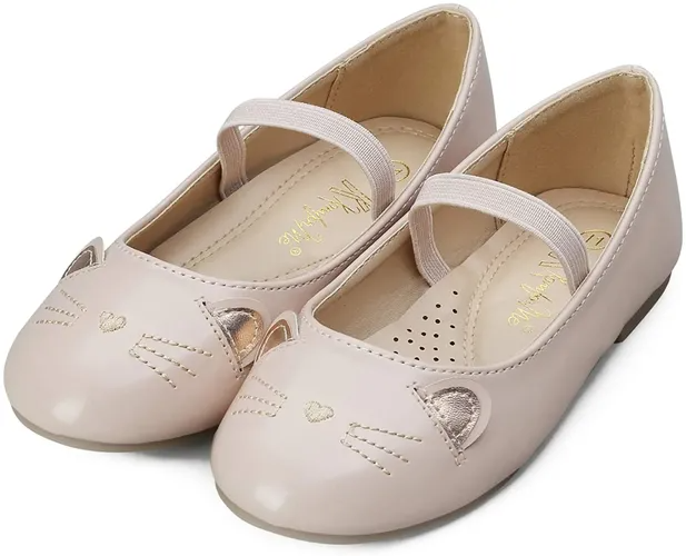 KKOMFORME Toddler Girls Flat Shoes Non-Slip Soft Ballet Mary Jane Walking Shoes