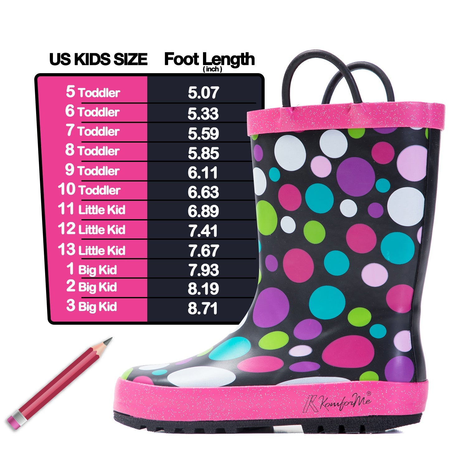 Colorful Circle Waterproof Non-Slip Rain Boots - MYSOFT