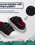 Black Double Velcro Soft Walking Shoes - MYSOFT
