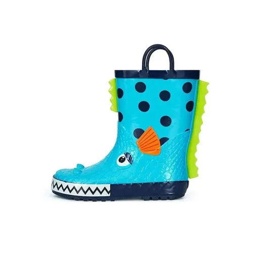 Kids Boys Rain Boots Rubber Piranha   - KKOMFORME