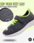 Little Kid Running/Walking Tennis Shoes Green Black - KOMFORME