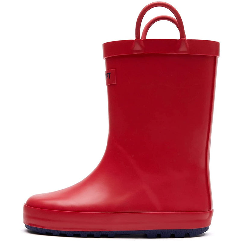 Boy&amp;Girl Rain Boots Waterproof Pure Red - KomForme