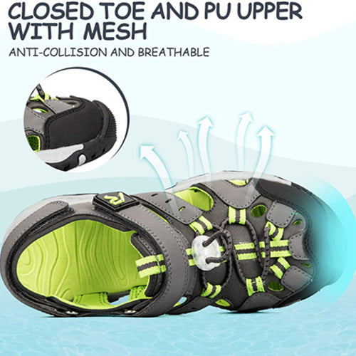 Toddler Sandals Outdoor Summer Water Shoes for Boys &amp; Girls Gray Green -- K Komforme