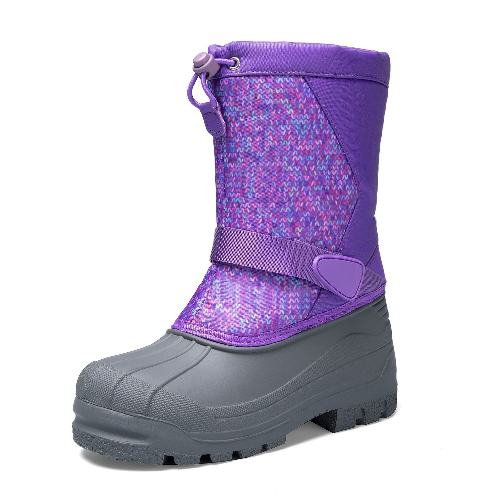 Purple Warm Waterproof Non-slip Snow Boots - MYSOFT