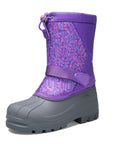 Purple Warm Waterproof Non-slip Snow Boots - MYSOFT