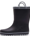 Plain Black Matte Waterproof Rubber Rain Boots - MYSOFT