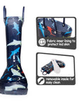 Multicolor Shark Waterproof Lighted Rain Boots - MYSOFT