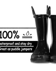 Solid Color Non-Slip Rain Boots With Handle - MYSOFT