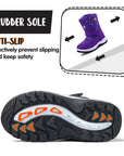 Purple Star Snowflake Warm Waterproof Snow Boots - MYSOFT