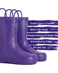 K KOMFORME SHOE Boy&Girl Rain Boots Waterproof  Purple-KomForme product_description.