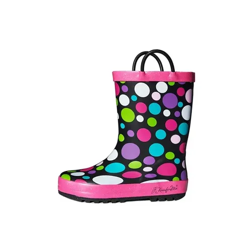 Kids Girl Boy Rain Boots Colorful Dots - KKOMFORME
