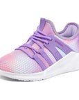 Purple Mesh Athletic Shoes for Kids