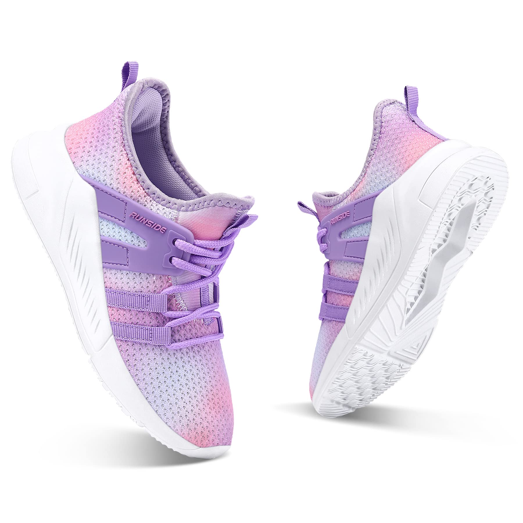 Purple Mesh Athletic Shoes for Kids