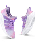 Purple Mesh Athletic Shoes for Kids