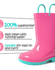 Bright Kids Rain Boots with Handle - MYSOFT