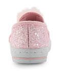 Pink Shiny Pom Pom Slip On Espadrilles - MYSOFT