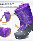 Purple Warm Waterproof Non-slip Snow Boots - MYSOFT