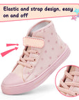 Pink Star Canvas High-Top Sneakers - MYSOFT