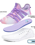 Purple Mesh Athletic Shoes for Kids