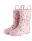 Girl Rain Boots Rubber Pink Unicorn Kids Shoes - KKOMFORME