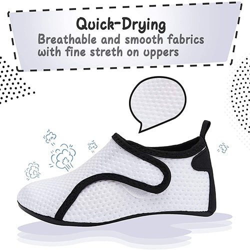 Water Shoes Quick Dry Non-Slip Toddler Water White -Komforme