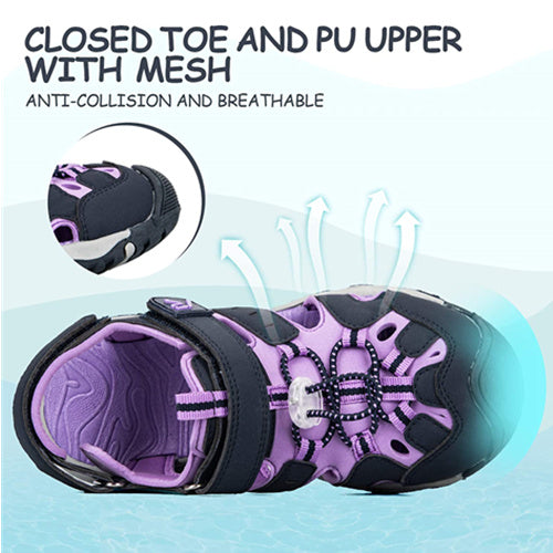 Toddler Sandals Outdoor Summer Water Shoes for Boys &amp; Navy Purple -- K Komforme