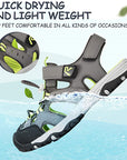 Toddler Sandals Outdoor Summer Water Shoes for Boys & Girls Gray Green -- K Komforme