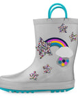 Rainbow Glitter Stars Waterproof Rubber Rain Boots - MYSOFT