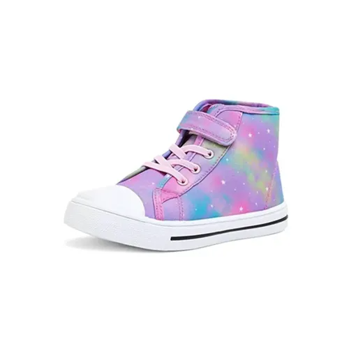 Kids Sneakers High-top Canvas Shoes Colorful Star - KKOMFORME