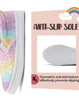 Colorful Stripe Glitter Slip-On Espadrilles