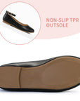 Kids Dress Shoes-PU Leather Ankle Strap Ballet Flat Shoes