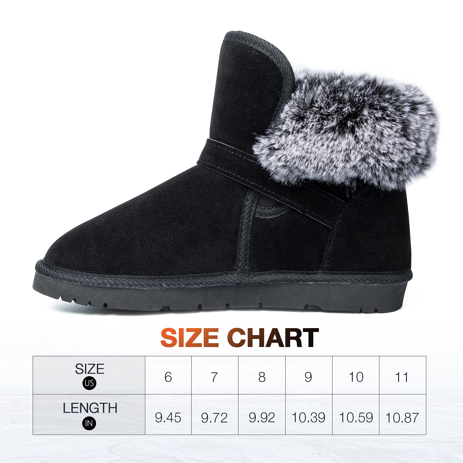 Classic Mid-calf Fur Lining Snow Boots