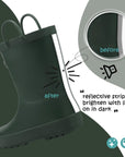 Solid Matte Easy-On Handle Rain Boots