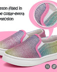 Gradient Purple Glitter Slip-On Espadrilles
