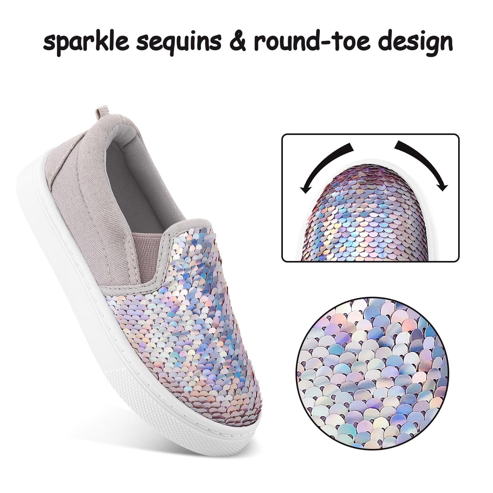 Sparkle Sequins Canvas Walking Shoes