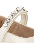 Kids Dress Shoes-Round Toe Rhinestone Lace-Up Mary Janes