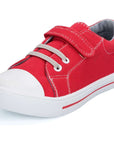 Red/Pink Single Hook and Loop Canvas Sneakers - MYSOFT