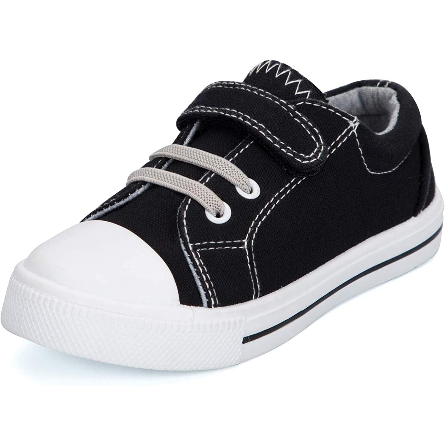 Single Hook and Loop Sneakers White/Black/Grey