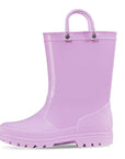 Solid Color Non-Slip Rain Boots With Handle