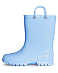 Kids Girls Light Rain Boots Solid Blue - KKOMFORME