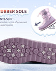 Pink/Purple/White Glossy Winter Waterproof Snow Boots