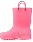 Solid Color Easy-on Handle Rubber Rain Boots