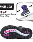 Pink/Purple Mountain Icons Insulated Waterproof Snow Boots