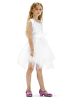 Kids Dress Shoes-Low Heel Sequined Mary Jane Flats