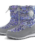 Laser Print Outdoor Fur Lined Snow Boots