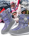 Laser Print Outdoor Fur Lined Snow Boots