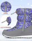 Laser Print Outdoor Fur Lined Snow Boots