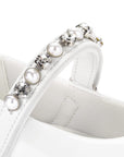 Kids Dress Shoes-Round Toe Rhinestone Lace-Up Mary Janes